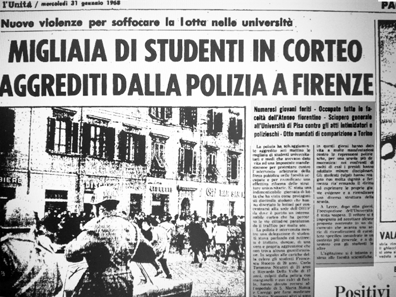 l'Unità, 31 gennaio 1968: Firenze