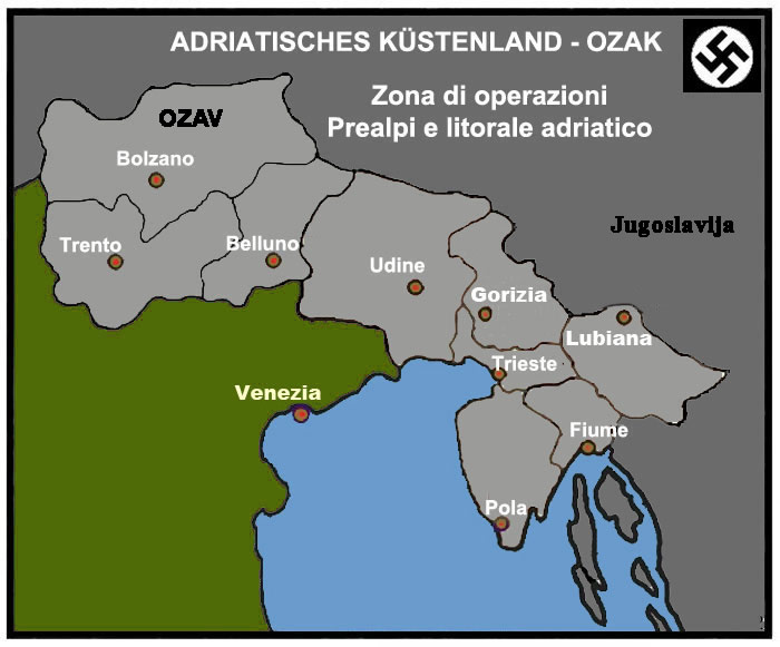 Adriatisches Kustenland - Zona di operazioni Prealpi e Litorale Adriatico (grafica A. Burgos)