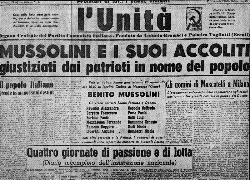 Mussolini giustiziato