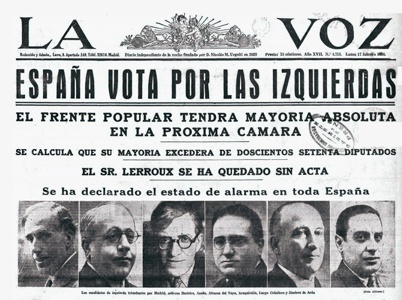 1936, Spagna: Fronte Popolare
