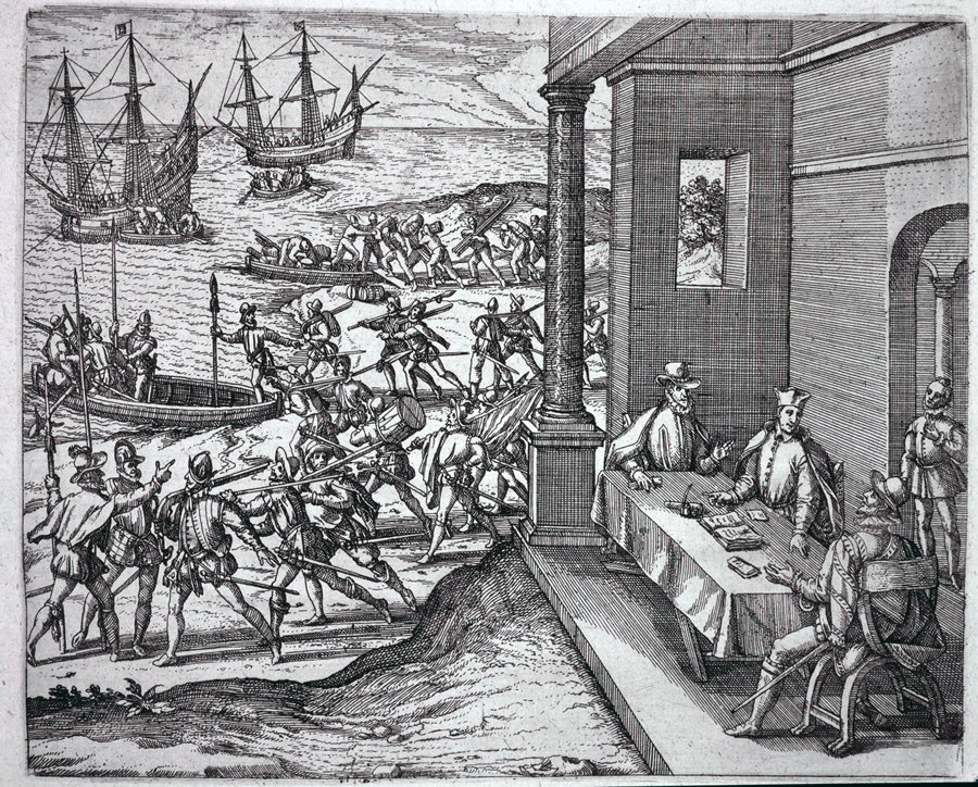 Francisco Pizarro si accorda con altri comandanti per unire le forze e conquistare il Perù